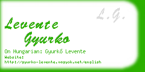 levente gyurko business card